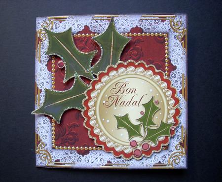 The Tree Snow 5inch Square Plain Folded Card by S.Elisabet Osborn Wright
