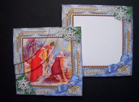 Three Kings Snow Card Set Duo Corner Stacker Aio by S.Elisabet Osborn Wright