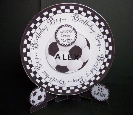 Man of the Day Monochrome Plate Card by S.Elisabet Osborn Wright