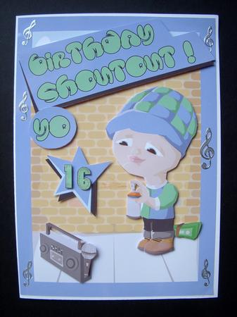 Graffiti Boy Card by S.Elisabet Osborn Wright