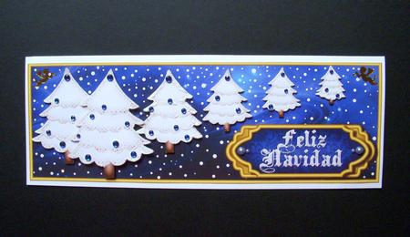 Feliz Navidad Cute Christmas Trees Dl Topper 1 by S.Elisabet Osborn Wright