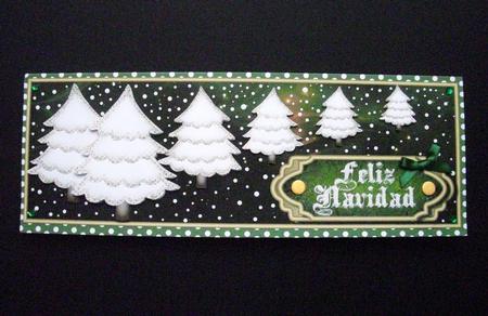 Feliz Navidad Cute Christmas Trees Dl Topper 3 by S.Elisabet Osborn Wright