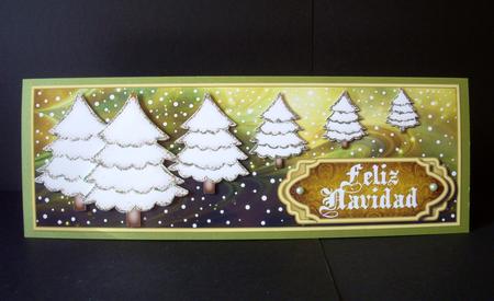 Feliz Navidad Cute Christmas Trees Dl Topper 5 by S.Elisabet Osborn Wright