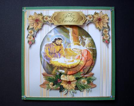 Feliz Navidad 12 Shaped Metallic Captions by S.Elisabet Osborn Wright