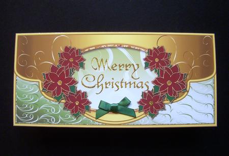 Cut & Fold Envelope Card with Poinsettias & Insert 2 by S.Elisabet Osborn Wright