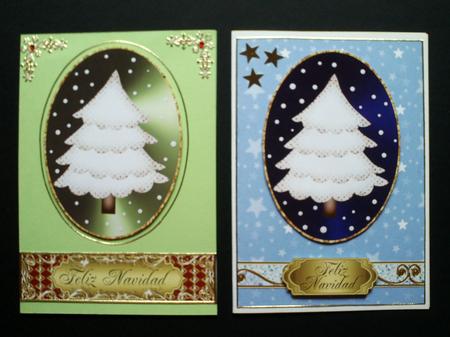 Cute Christmas Tree 4 Oval Toppers Set 4 by S.Elisabet Osborn Wright