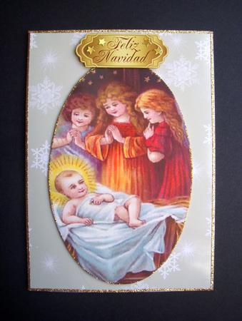 Vintage Christmas Green Snowflake Backing Paper by S.Elisabet Osborn Wright