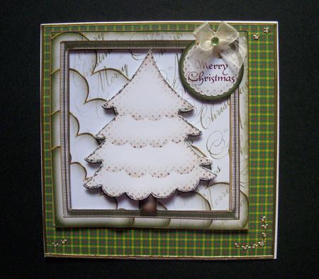 Christmas Tree on Scalloped Layers Large Topper 4 by S.Elisabet Osborn Wright