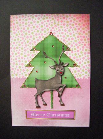 Reindeer with Tree Step by Step by S.Elisabet Osborn Wright