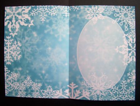 Blue and White Snowflake, Sparkles Insert by S.Elisabet Osborn Wright