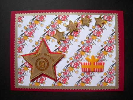 Brown Stars with Gold Edge Embellishments by S.Elisabet Osborn Wright
