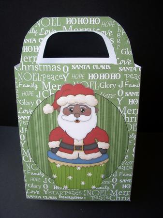Green Christmas Cupcake Gift Bag 2 by S.Elisabet Osborn Wright