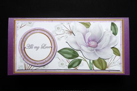 Lilac Magnolia All My Love Dl Decoupage Topper by S.Elisabet Osborn Wright