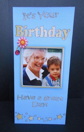 Add a Photo Birthday Card with Easy Fold Frame by S.Elisabet Osborn Wright