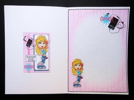 Teen Diva and Her Ipod Insert Plate by S.Elisabet Osborn Wright