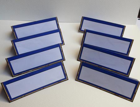 Graduation Blue Gold Black - Name Place Cards by S.Elisabet Osborn Wright