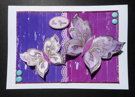 Peeling Paint Backing Paper Duo - Indigo & Purple by S.Elisabet Osborn Wright