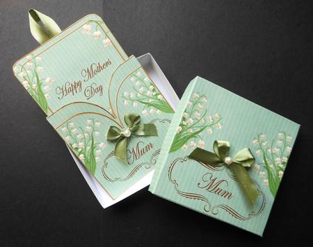Lily of the Valley Mum Mini Pocket Card & Keepsake Box by S.Elisabet Osborn Wright