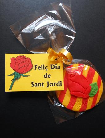 Sant Jordi Tags Red Yellow by S.Elisabet Osborn Wright
