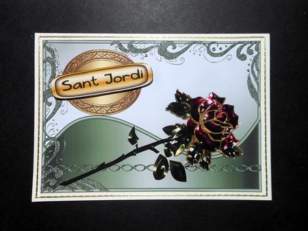 Spanish Greeting Tags (catalán) - Sant Jordi by S.Elisabet Osborn Wright