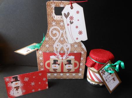 Frappuccino Carrier - Snowman Cocoa by S.Elisabet Osborn Wright
