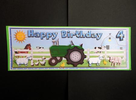 Down on the Farm Green Tractor by S.Elisabet Osborn Wright
