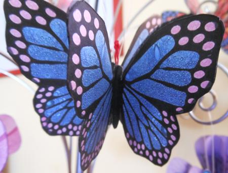 Mini 3D Butterfly (blue Texture) Mini Kit by S.Elisabet Osborn Wright