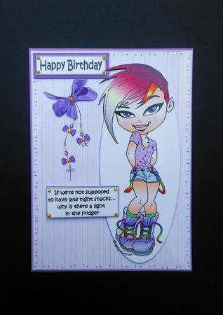 The Teen Diva and Late Night Snacks Quick Card by S.Elisabet Osborn Wright