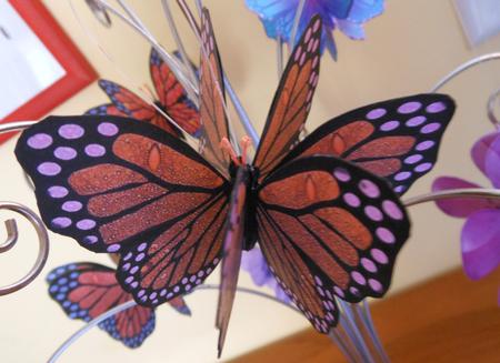 Mini 3D Butterfly (orange Texture) Mini Kit by S.Elisabet Osborn Wright