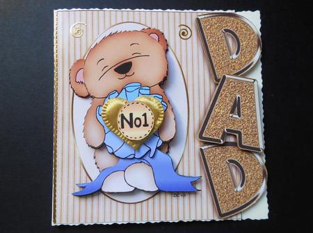 No1 Dad Over the Edge Blue and Gold by S.Elisabet Osborn Wright