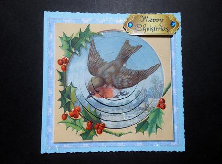 Vintage Robin + Holly Frame Pyramid Topper by S.Elisabet Osborn Wright