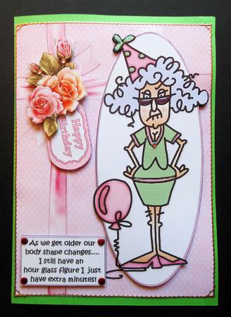 Stella and Her Hour Glass Figure Quick Card by S.Elisabet Osborn Wright