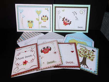 Set of Whimsical 'gracias' Notelets by S.Elisabet Osborn Wright