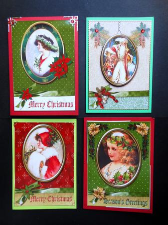 Selection of Four Vintage Christmas Toppers by S.Elisabet Osborn Wright