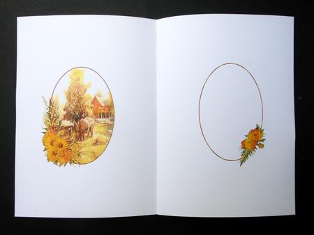 Gathering in the Hay Scene Teardrop Pyramid Insert by S.Elisabet Osborn Wright