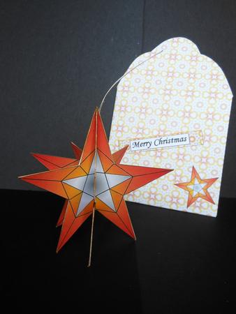 Mini 3D Faux Origami - Gold & Silver Star by S.Elisabet Osborn Wright