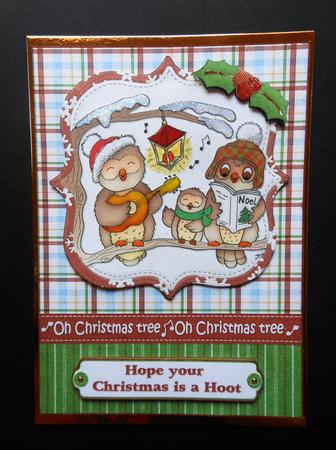 Hope Your Christmas is a Hoot Quick Card by S.Elisabet Osborn Wright