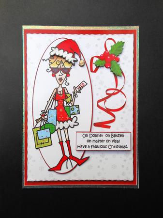 Rita is Christmas Shopping Quick Card by S.Elisabet Osborn Wright