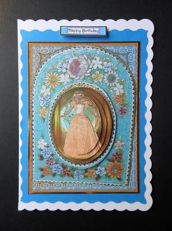 Golden Girl in Vintage Frame by S.Elisabet Osborn Wright