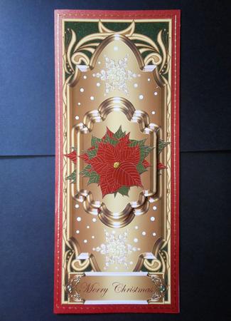 Dl Christmas Topper with Poinsettia & Snowflakes 2 by S.Elisabet Osborn Wright
