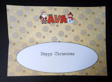Santa & Snowman Ava Large Dl Insert by S.Elisabet Osborn Wright