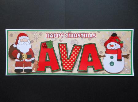 Santa & Snowman Ava Large Dl by S.Elisabet Osborn Wright