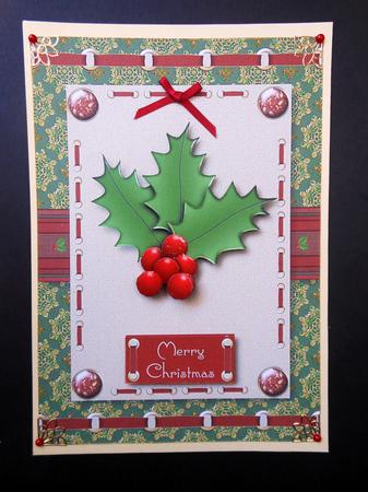 Holly Christmas - Fabric & Ribbon by S.Elisabet Osborn Wright