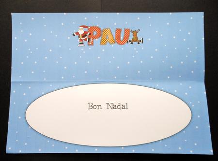 Santa & Rudolf Pau Large Dl Insert by S.Elisabet Osborn Wright