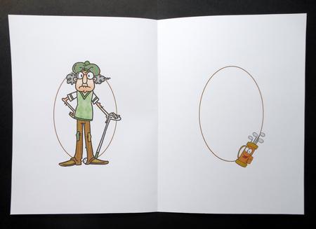Gus Chases Golf Balls Insert by S.Elisabet Osborn Wright
