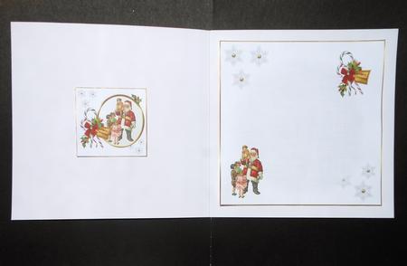 8x8 Vintage Santa with Children Insert Plate by S.Elisabet Osborn Wright