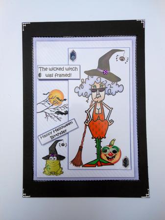 Stella Wicked Witch Halloween or Birthday Quick Card by S.Elisabet Osborn Wright