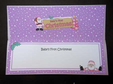 Babys 1st Christmas Santa Signpost Large Dl Matching Insert by S.Elisabet Osborn Wright