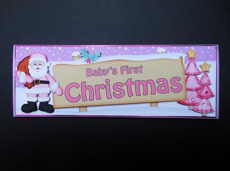 Babys 1st Christmas Santa Signpost Lge Dl Easicut Decoupage by S.Elisabet Osborn Wright