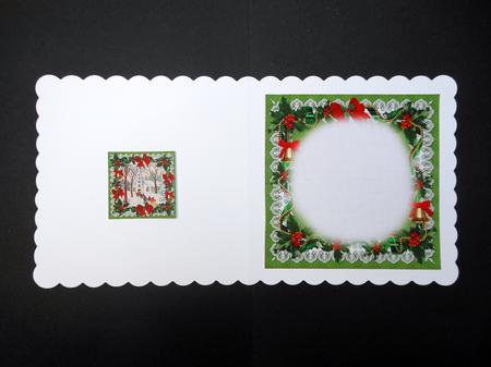 8x8 Vintage Christmas Walk to Church Insert Plate by S.Elisabet Osborn Wright
